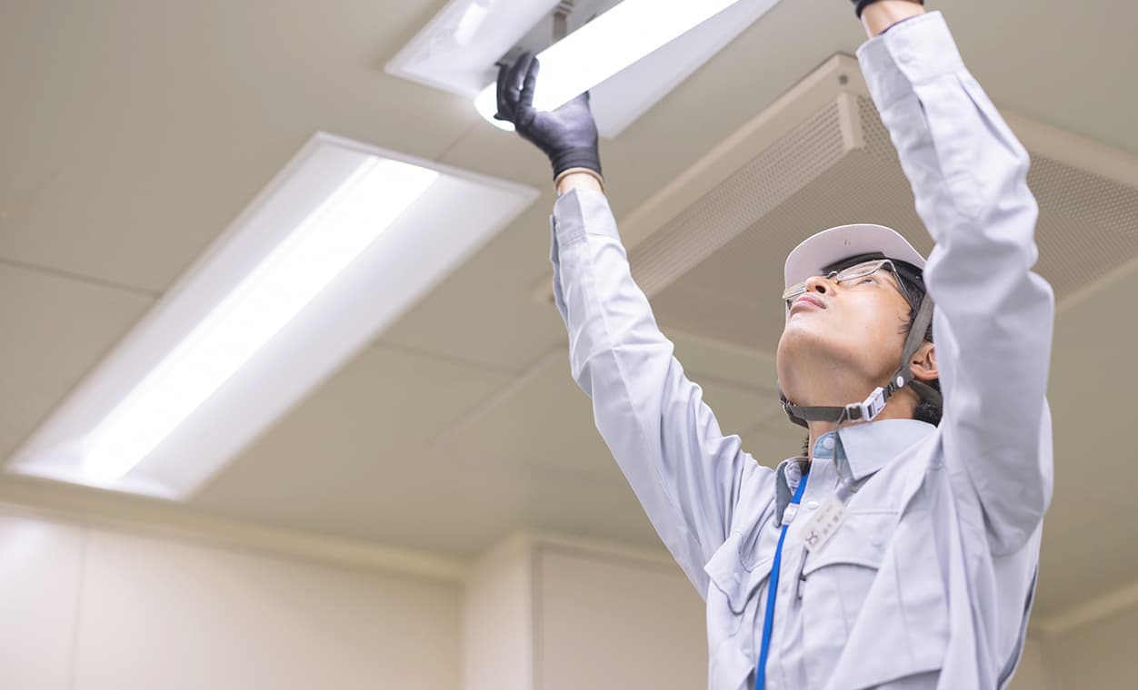 施設から住宅まで、電気まわりをサポート／電気工事課